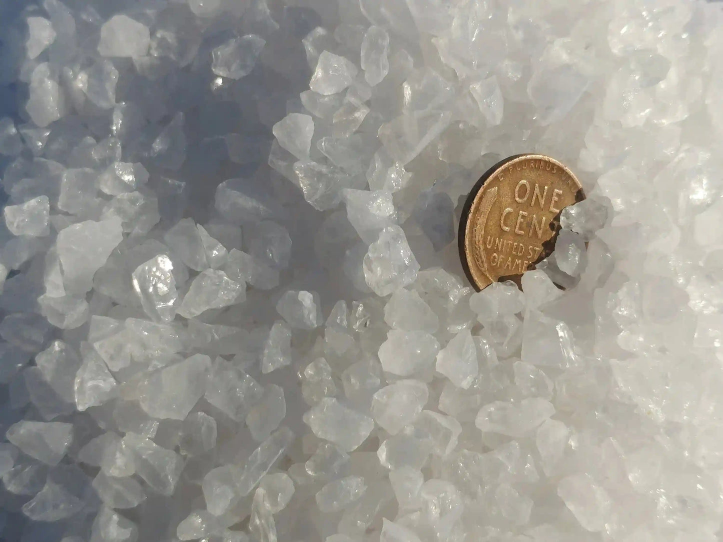 crushed clear quartz crystal sand grain chip craft supply
