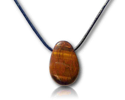 natural hand carved stone drop bead necklace  pendant jewlery jewelry  gift unisex tigers eye