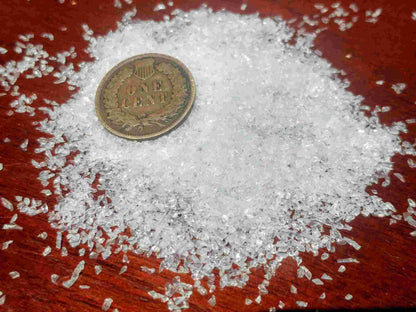 100% Natural Brazilian Clear Quartz Crystal Gemstones are crushed into small granules