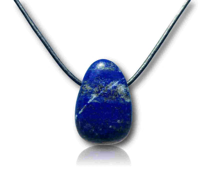 natural hand carved stone drop bead necklace  pendant jewlery jewelry  gift unisex lapiz lazuli