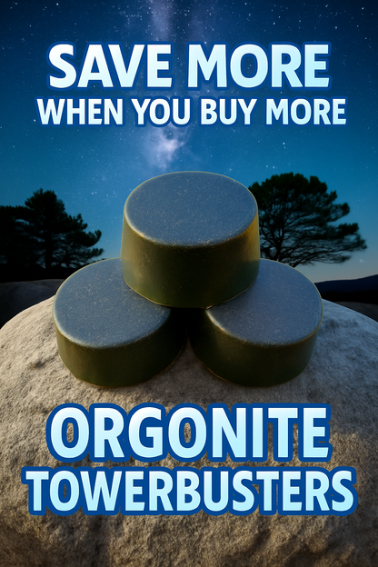 Orgonite Tower Buster – Large Black Sun Orgone Energy Generator Pucks