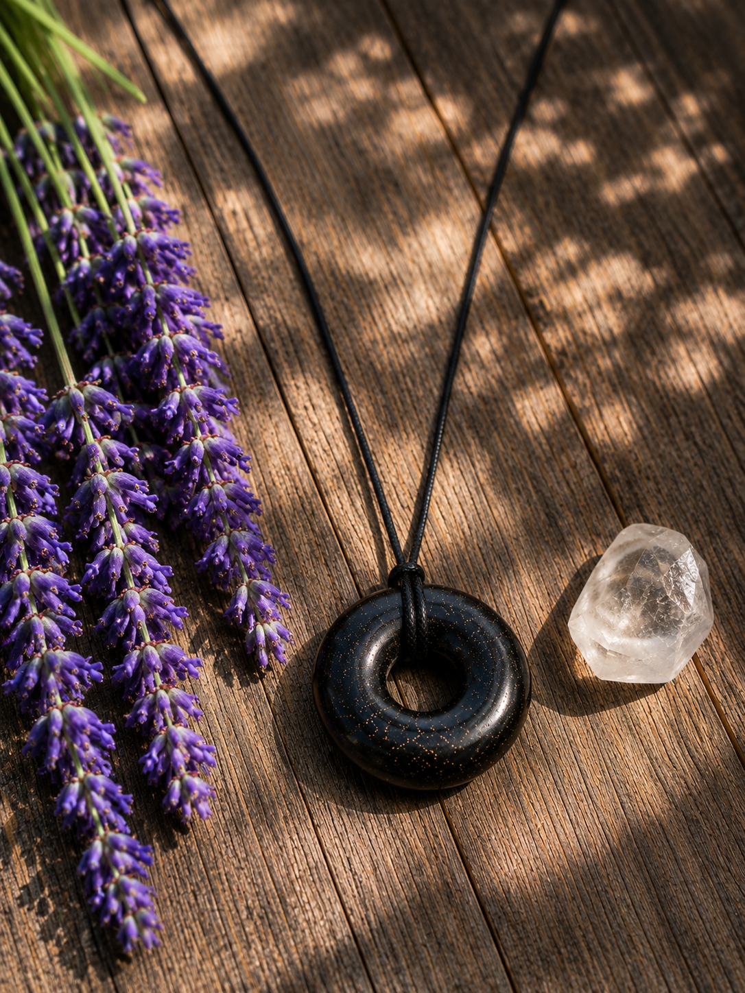 Orgonite Pendant – Black Sun Orgone Energy Generator Crystal Necklace