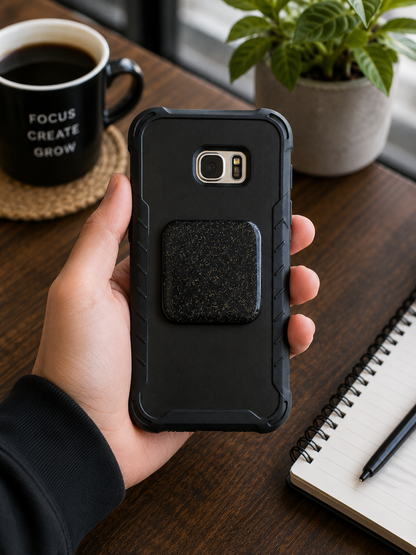 EMF Sticker Shield – Black Sun Orgonite Cell Phone Radiation Blocker
