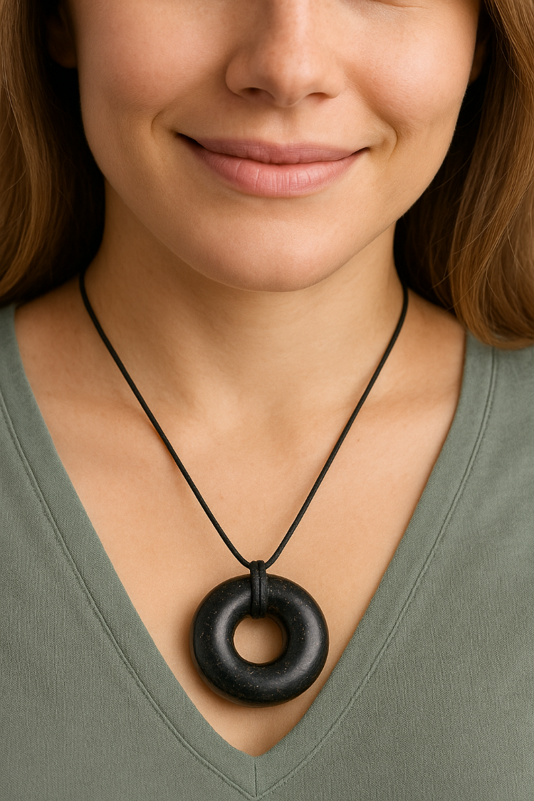 Orgonite Pendant – Black Sun Orgone Energy Generator Crystal Necklace