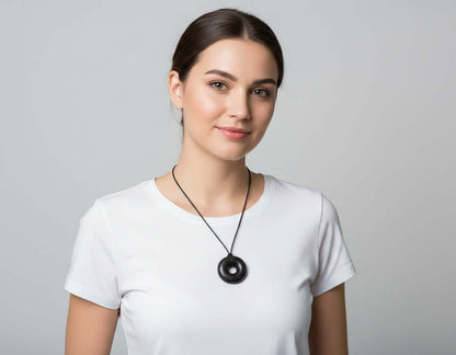 Orgonite Pendant – Black Sun Orgone Energy Generator Crystal Necklace