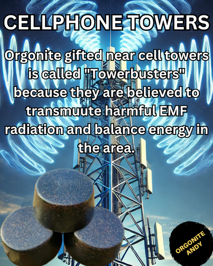 Orgonite Tower Buster – Large Black Sun Orgone Energy Generator Pucks